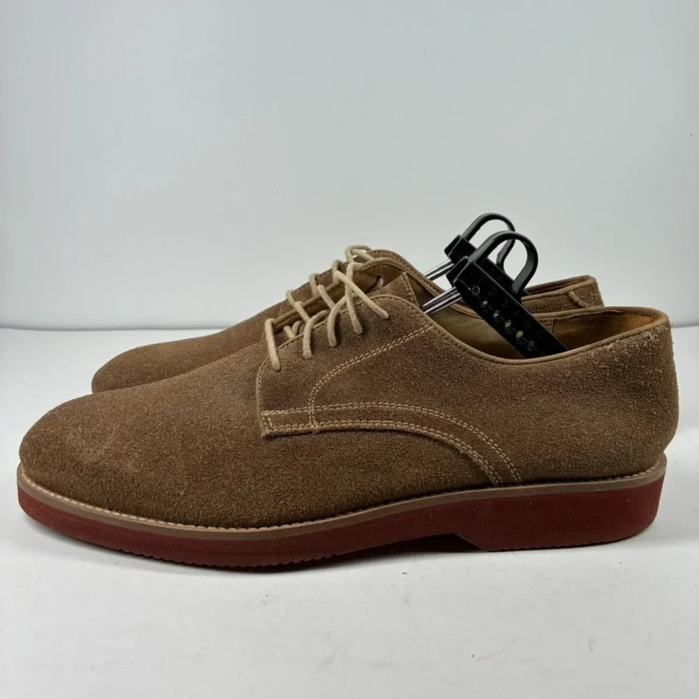 Orvis 06L0 Men's US 11.5 Dirty Buck Tan Brown Suede Derby Oxfords Shoes Brazil